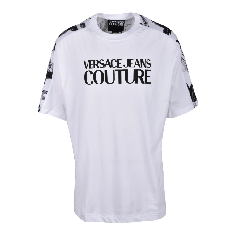Versace Jeans Couture Katoenen T-shirt met Stijlvol Ontwerp White Heren