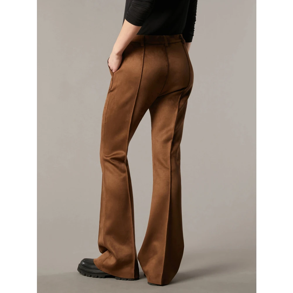 Pennyblack Flared fluwelen broek voor vrouwen Brown Dames