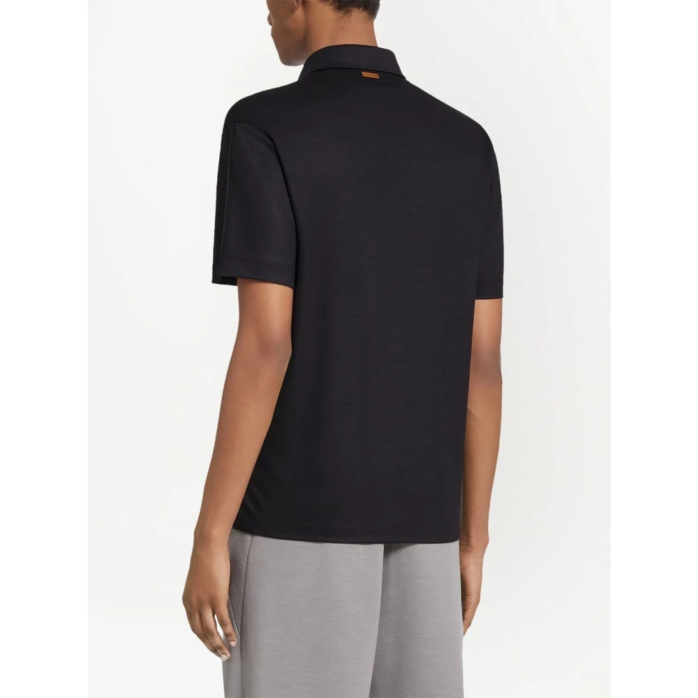 Ermenegildo Zegna Blauwe Navy Polo Blue Heren