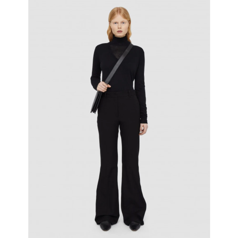 joseph Stretch Gabardine Flare Broek Black Dames