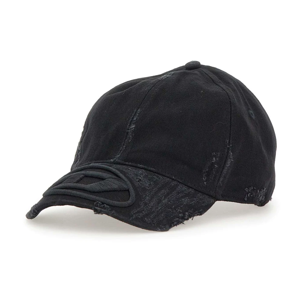 Diesel Zwarte Baseballpet met Paneelontwerp Black Heren