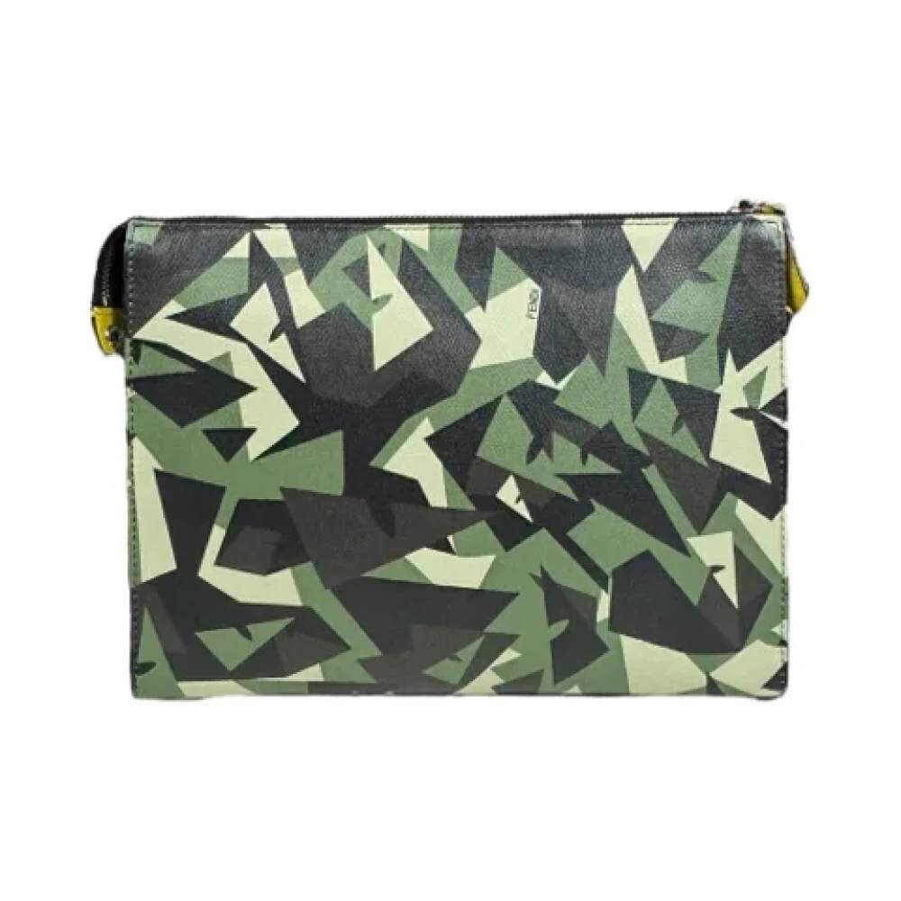 Fendi Vintage Pre-owned Leather fendi-bags Green Heren