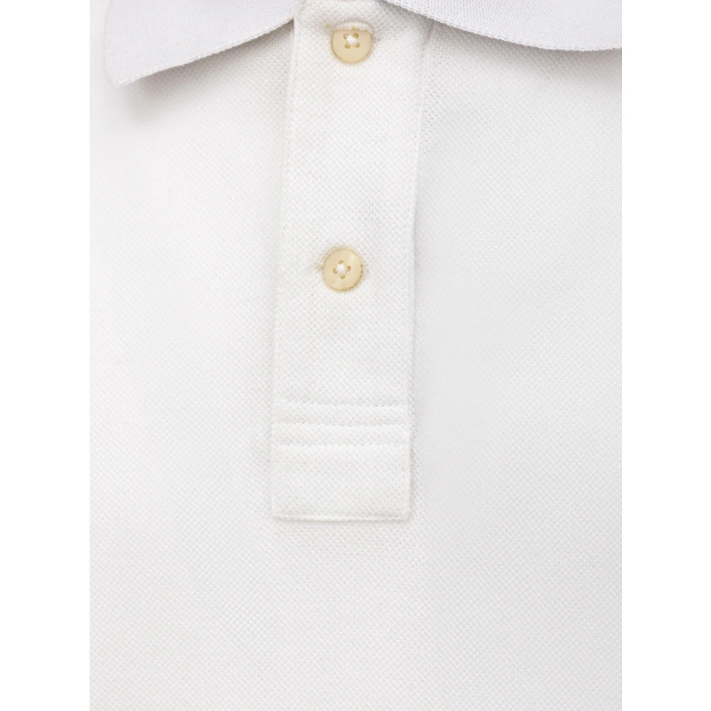 Canali Witte Polo Shirt met korte mouwen White Heren