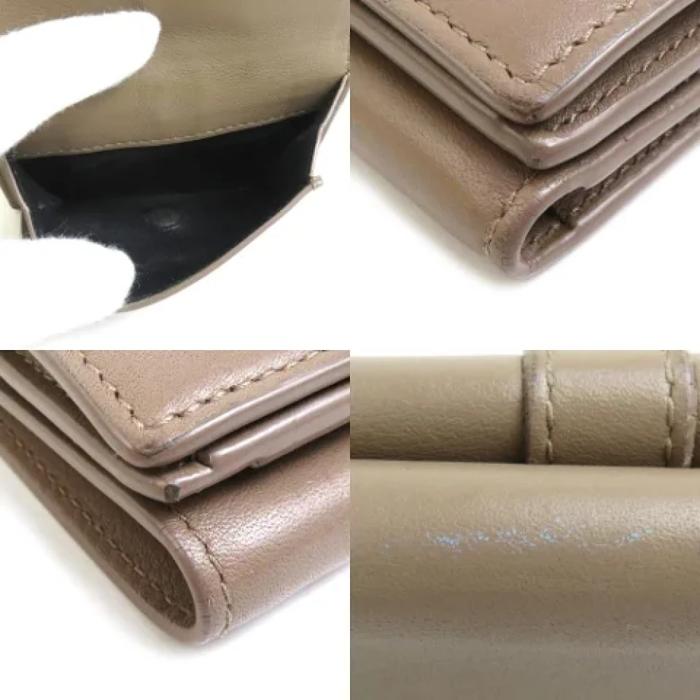 Saint Laurent Vintage Pre-owned Leather wallets Brown Dames