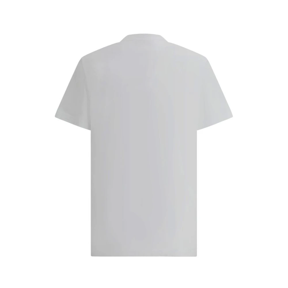 Moschino Logo Print Katoenen T-Shirt White Heren