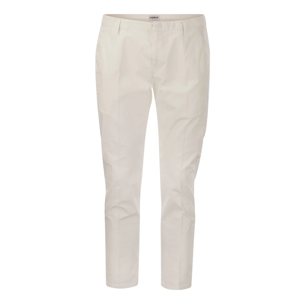 Dondup Cropped Trousers White Heren