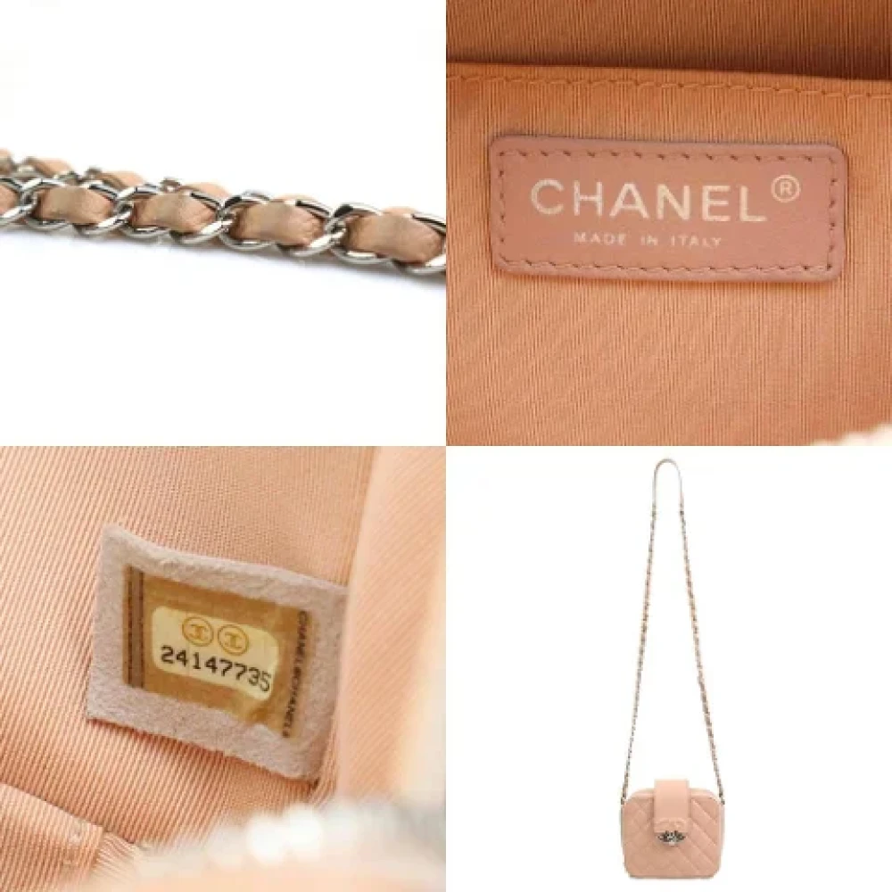 Chanel Vintage Pre-owned Leather chanel-bags Pink Dames