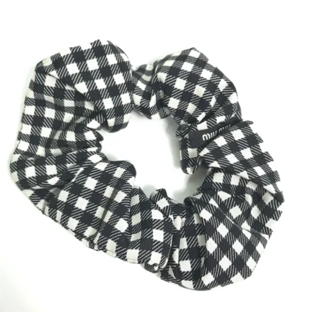 Miu Pre-owned Nylon hair-accessories Black Dames