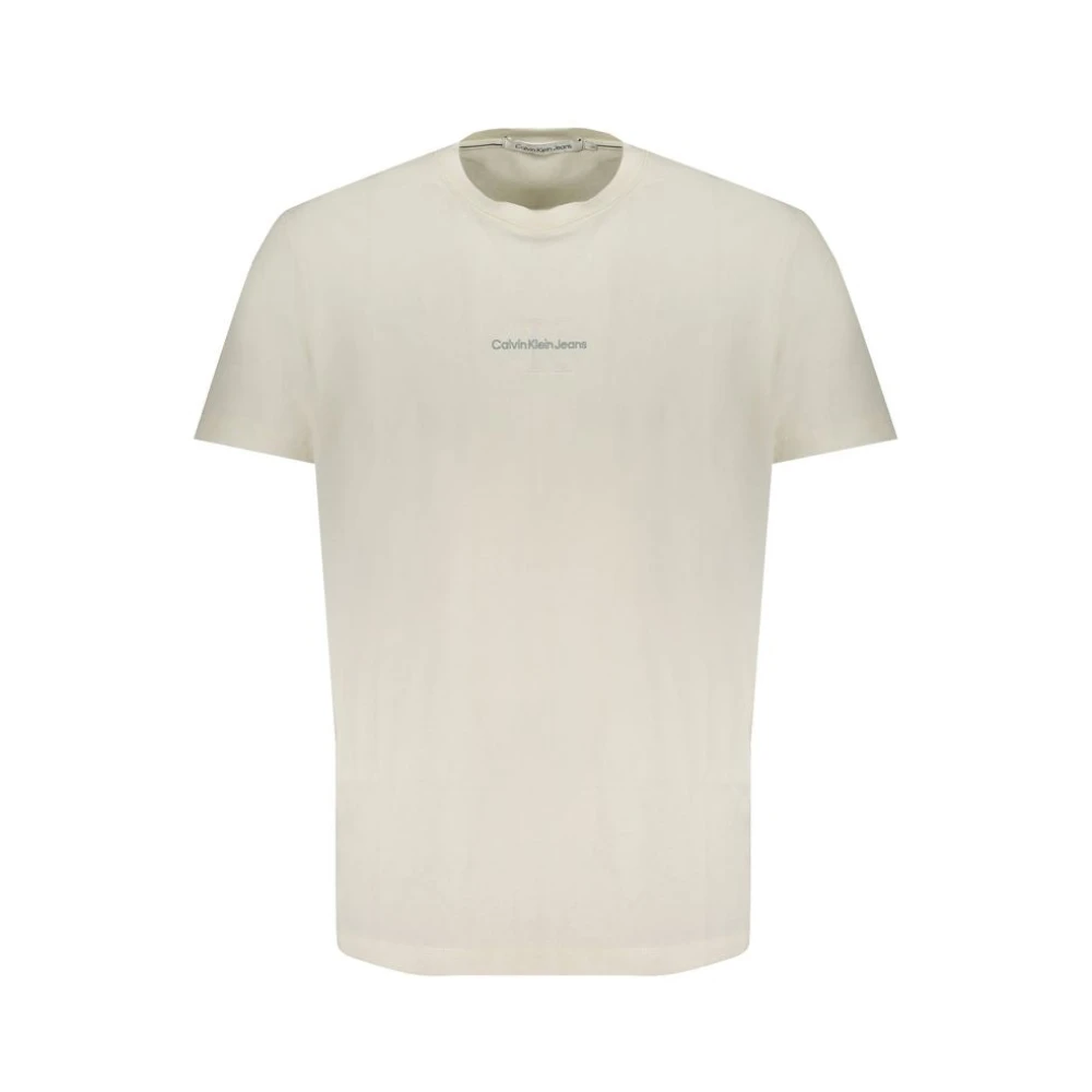 Calvin Klein Heren T-shirt met korte mouwen van katoen White Heren
