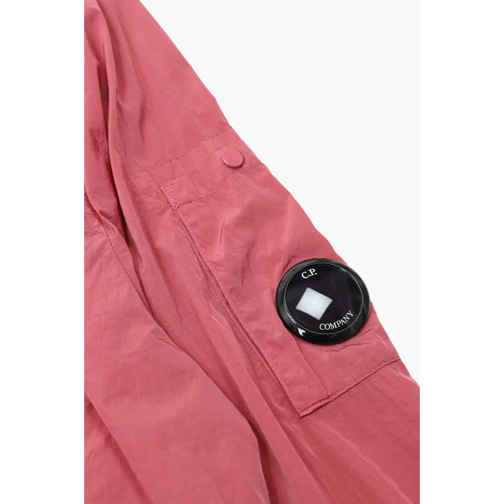 C.P. Company Rode Bud Chrome-R Nylon Rits Overshirt Pink Heren