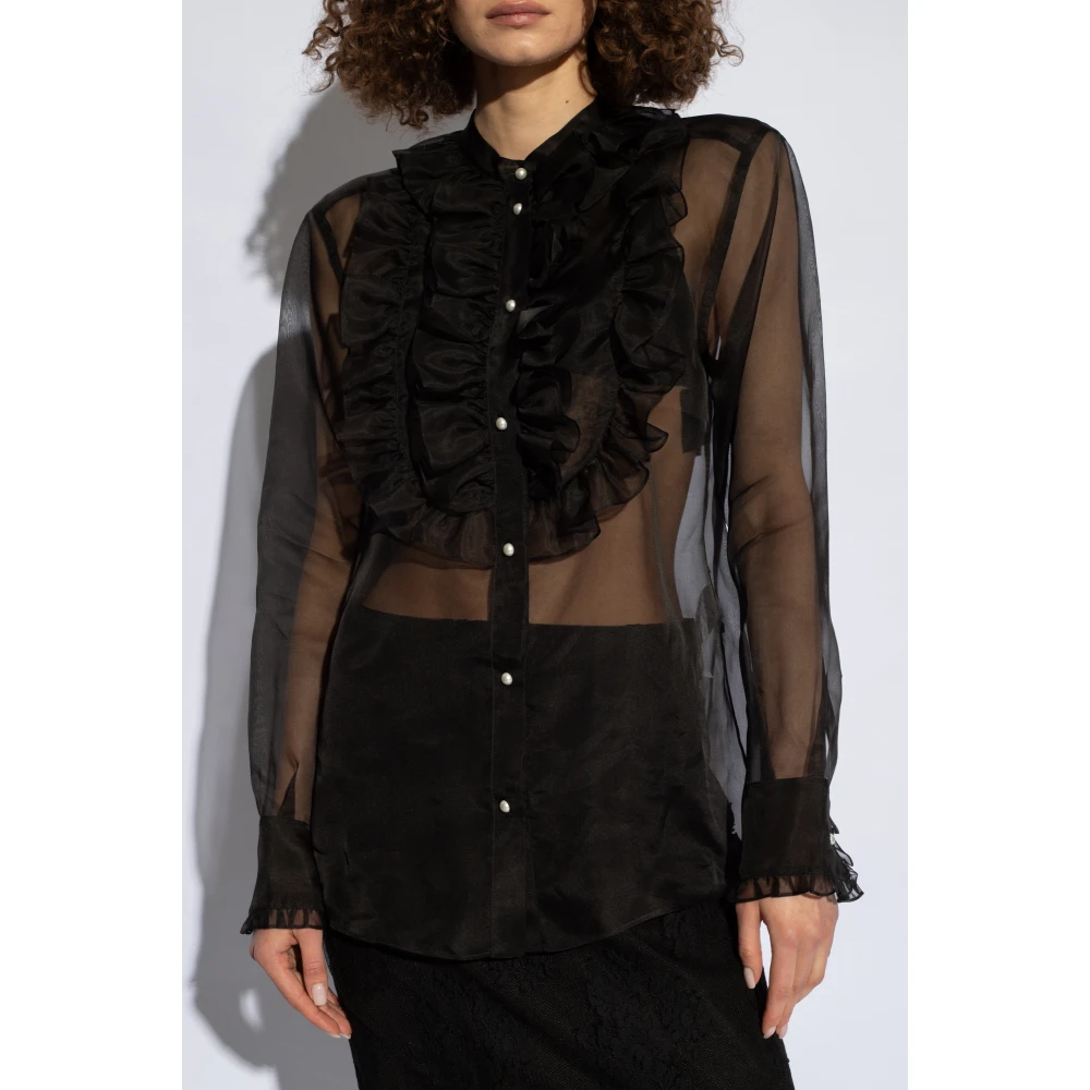 Dolce & Gabbana Zijden shirt Black Dames