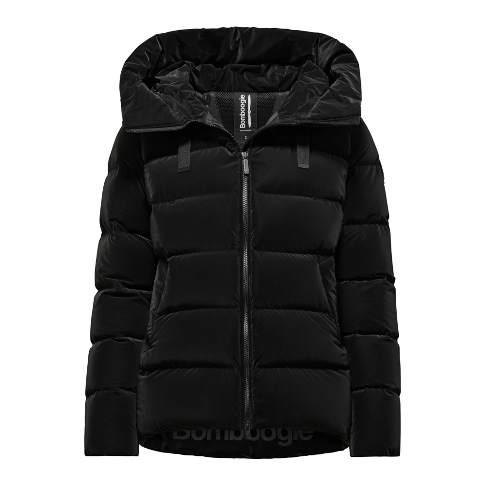 BomBoogie Fluweel-effect Nylon Donsjas Black Dames