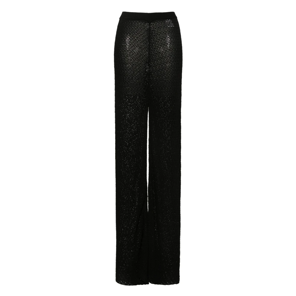 TotêMe Stijlvolle Gehaakte Broek Black Dames