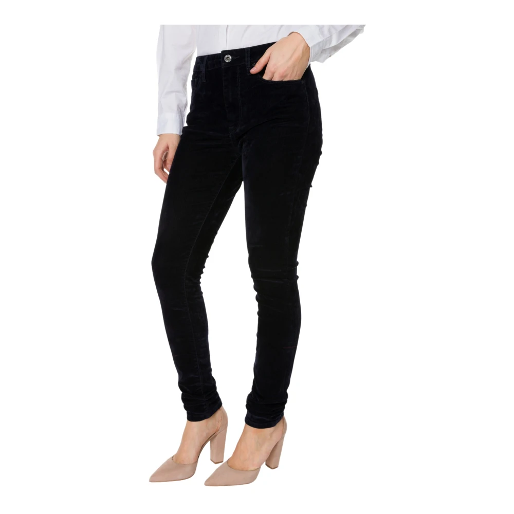 Pepe Jeans Blauwe Fluwelen Slim Fit Broek Blue Dames