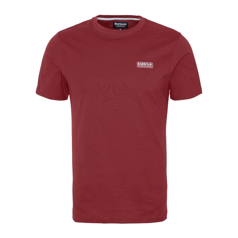 Barbour Rood T-shirt Red Heren