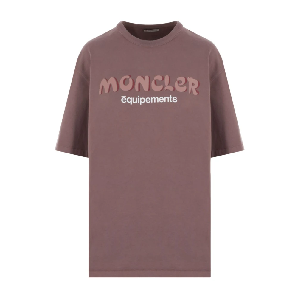 Moncler Prune Jersey T-shirt Salehe Bembury Samenwerking Brown Dames