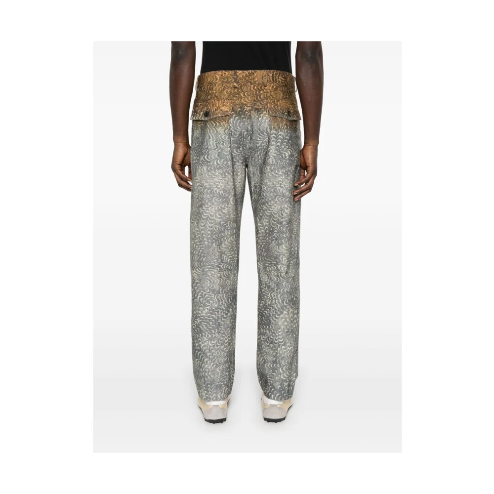 Dries Van Noten Grijze Chino Broek met Zakken Gray Heren