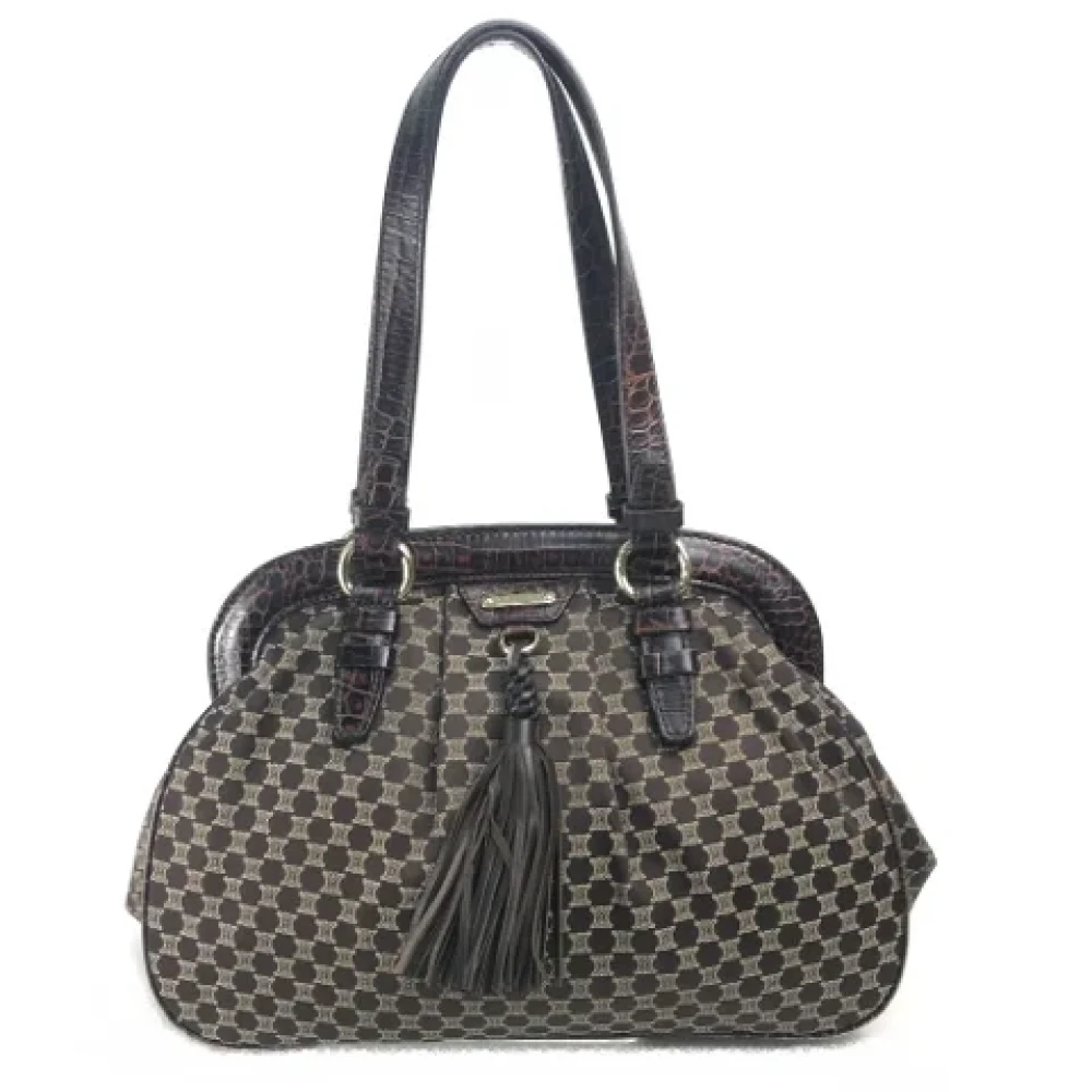 Celine Vintage Pre-owned Leather shoulder-bags Brown Dames