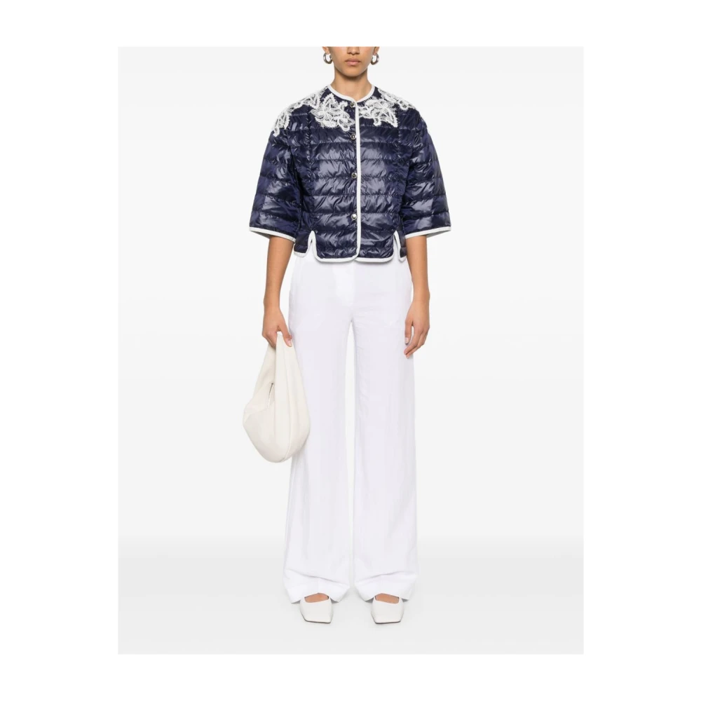 Ermanno Scervino Blauwe Jas met Drukknopen Blue Dames
