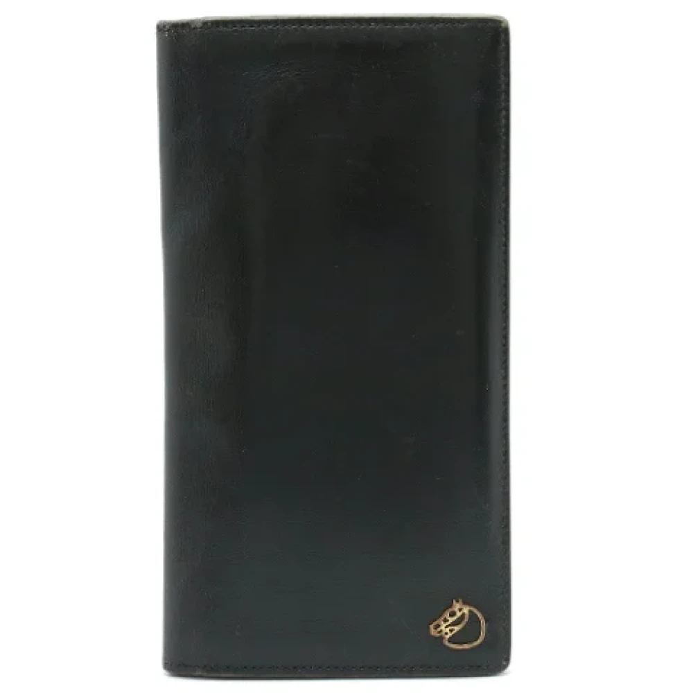 Hermès Vintage Pre-owned Leather wallets Black Heren