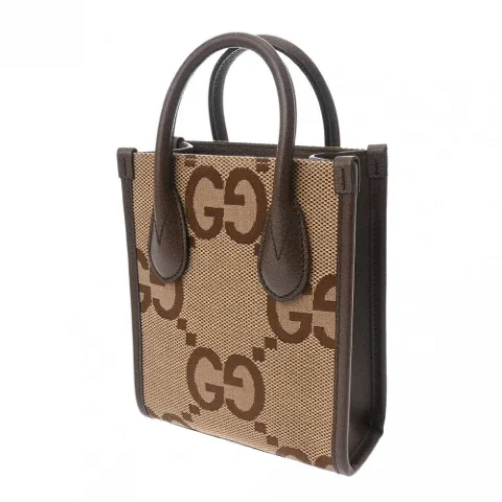 Gucci Vintage Pre-owned Canvas gucci-bags Beige Dames