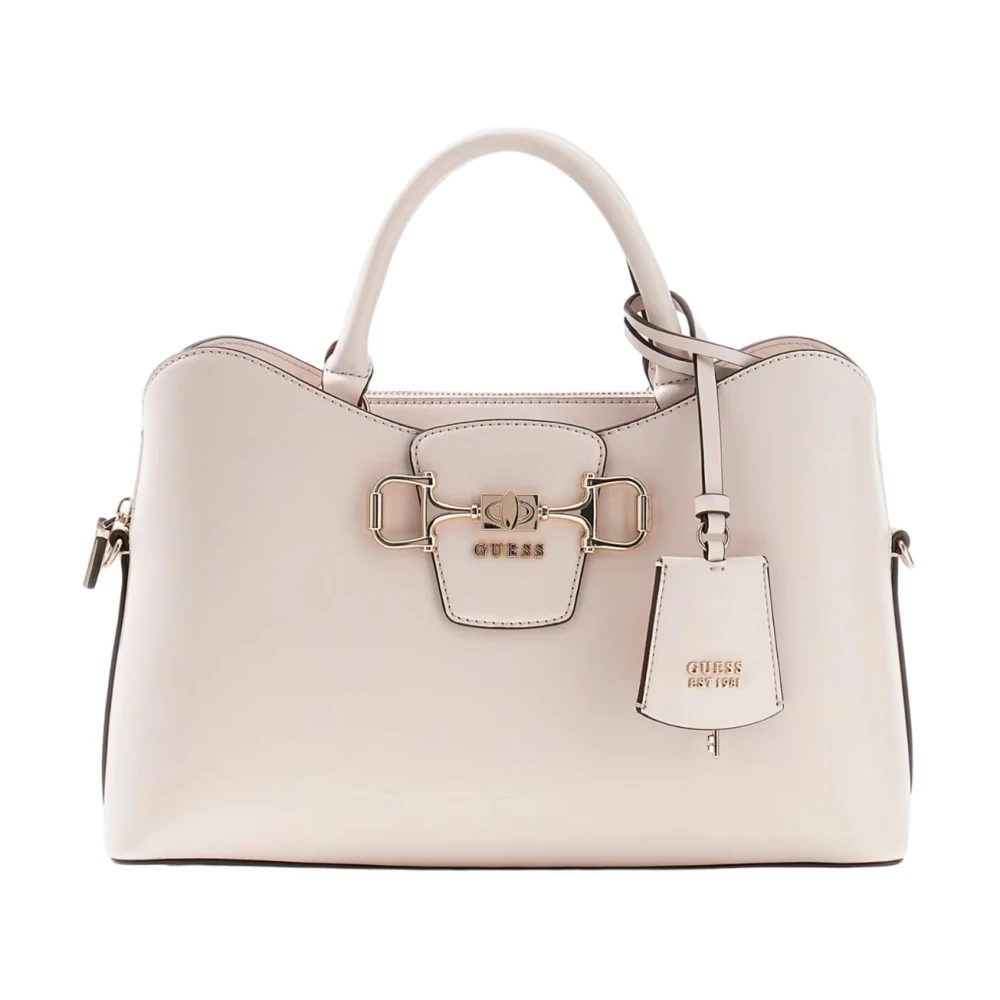 Guess Women's White Handbags, One Size, Borsa A Mano Janie
