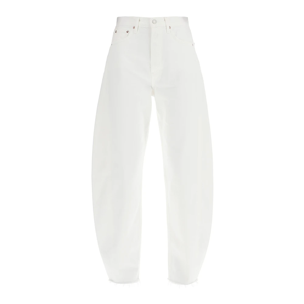 Agolde Witte Katoenen Barrel Jeans Collectie White Dames