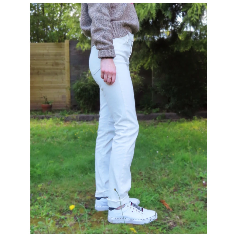 Islow Malo Slim Hoge Taille Katoenen Broek Beige Dames