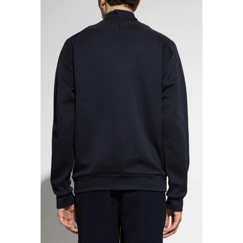 Giorgio Armani Sweatshirt met logo Blue Heren