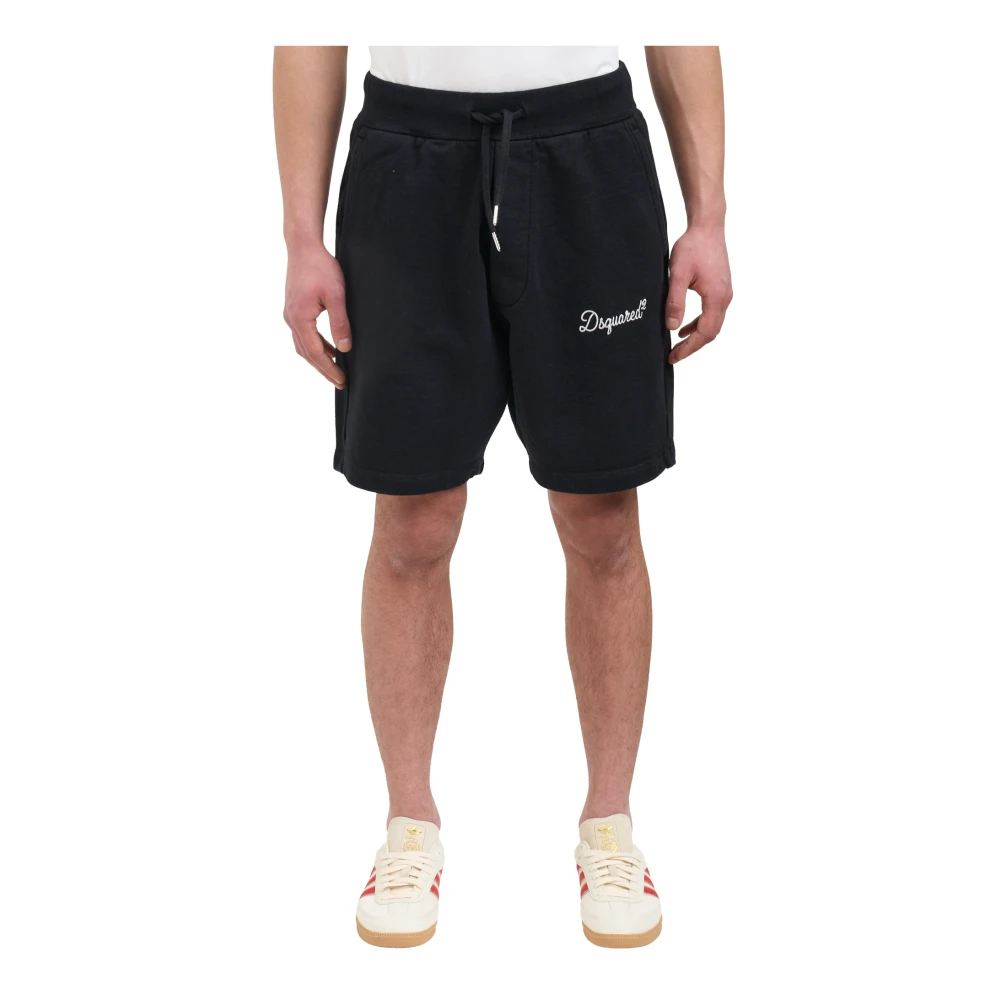 Dsquared2 Black Bermuda Relax Fit - Male - Casual Shorts - Xl - Shorts