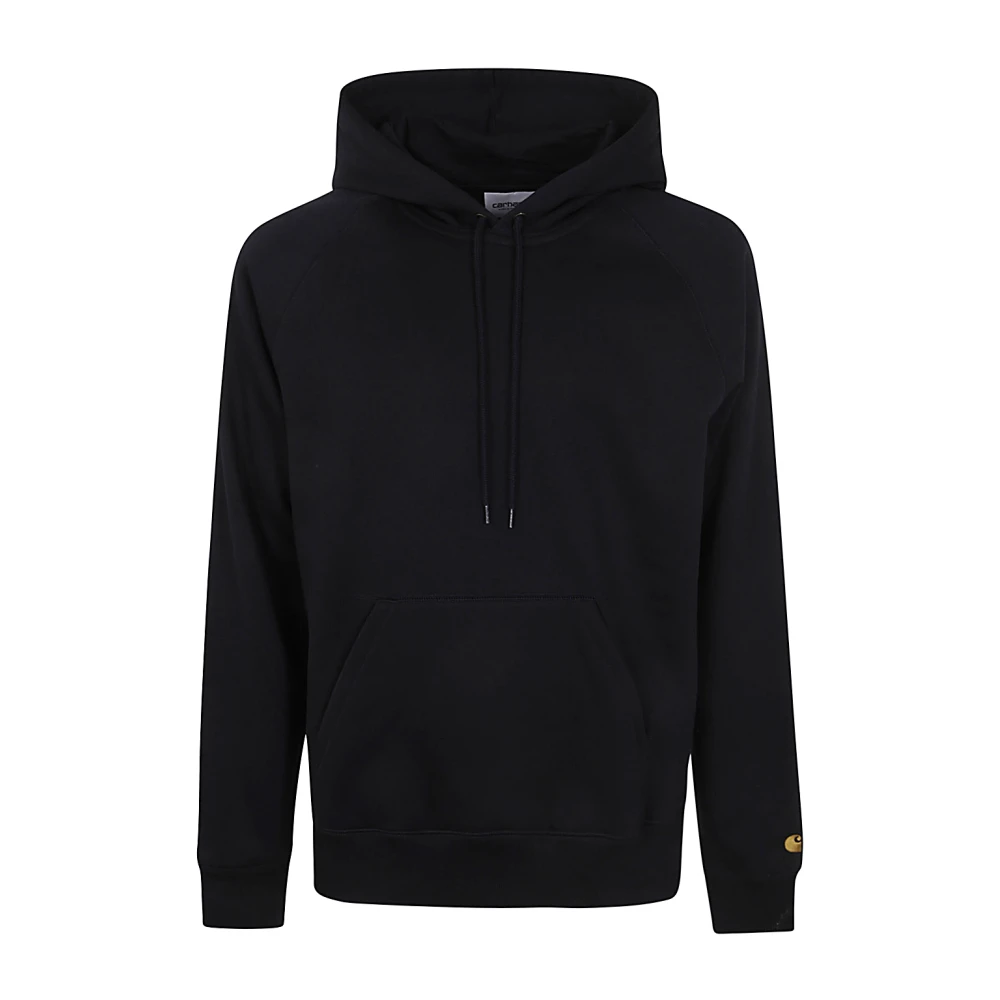 Carhartt WIP Zwart Goud Hooded Chase Sweatshirt Black Heren