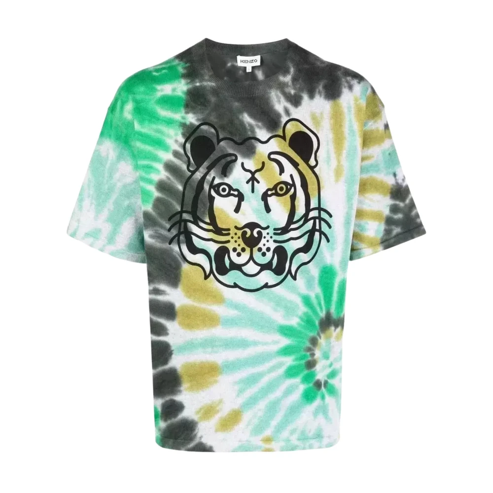 Kenzo Färgglad Tiger Print T-shirt Green, Unisex