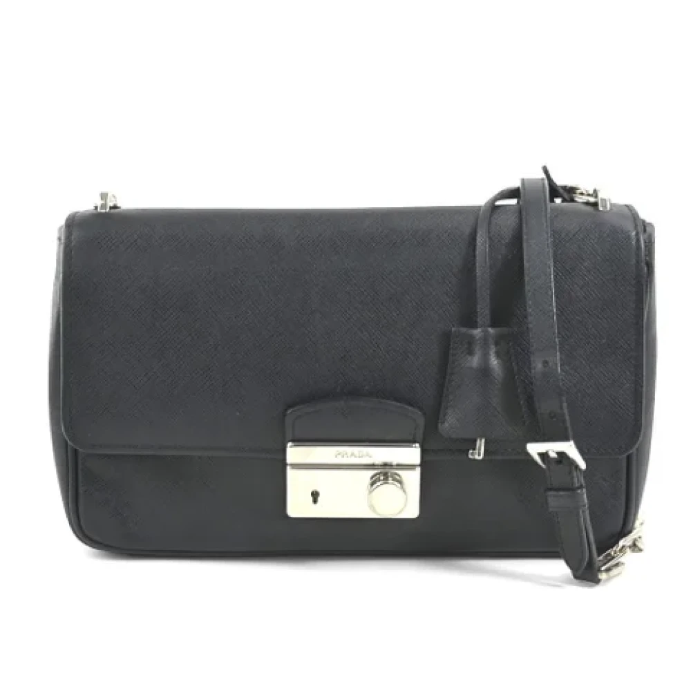 Prada Vintage Pre-owned Leather prada-bags Black Dames