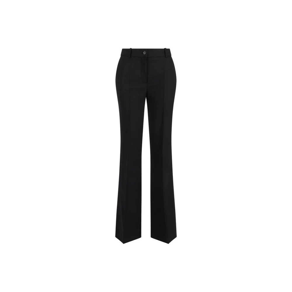P.a.r.o.s.h. Monochrome wollen broek met voor sluiting Black Dames