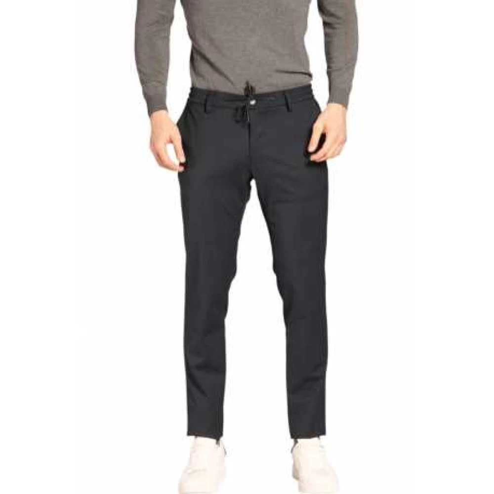 Mason's Navy Jogger Chino Milano Stijl Broek Blue Heren
