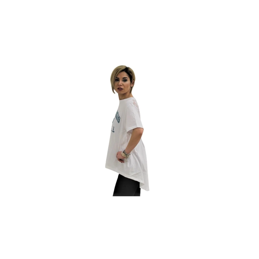 Gaëlle Paris Korte Mouw T-shirt White Dames