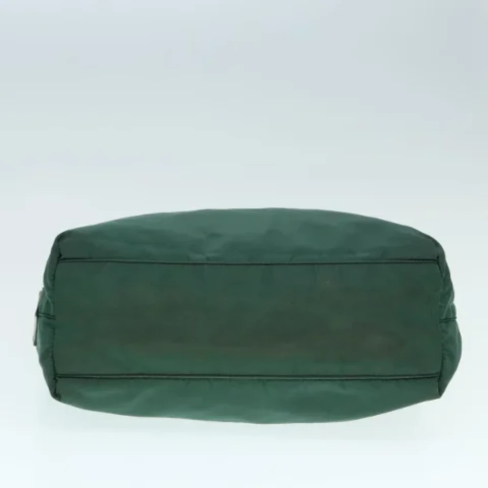 Prada Vintage Pre-owned Nylon handbags Green Dames