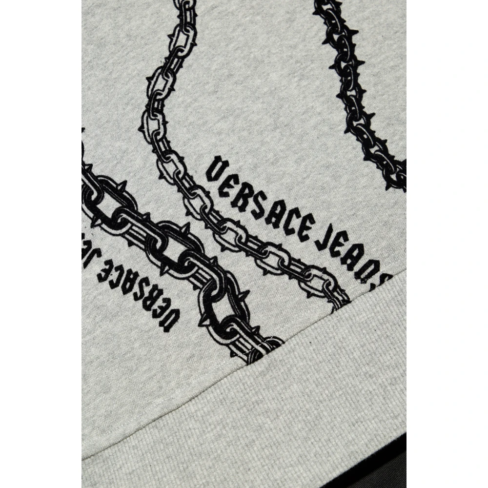 Versace Jeans Couture Sweatshirt met logo Gray Heren