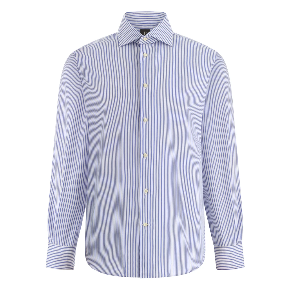 Boggi Milano Homme Bleu Chemises, Taille: 5XL Chemise À Rayures Col Windsor Coupe Régulière