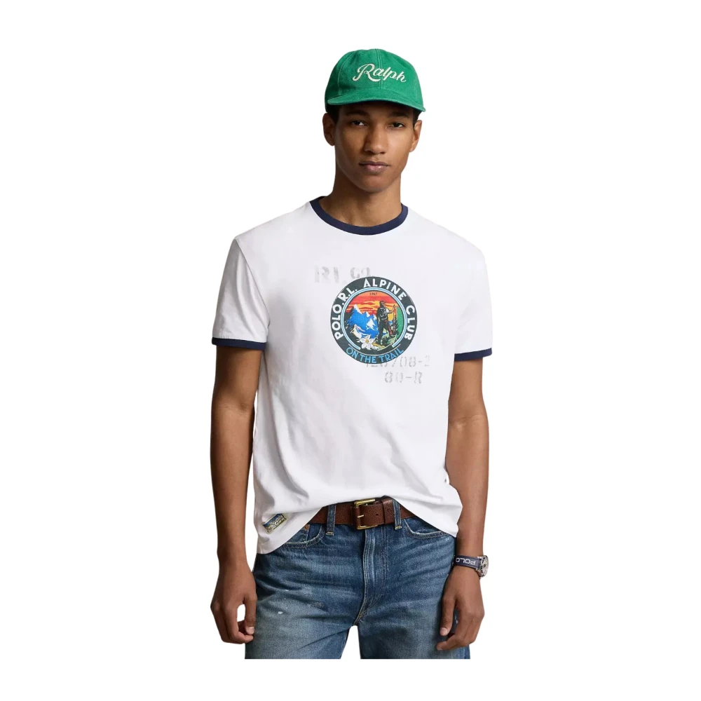 Ralph Lauren Classic Fit Graphic T-Shirt White Heren