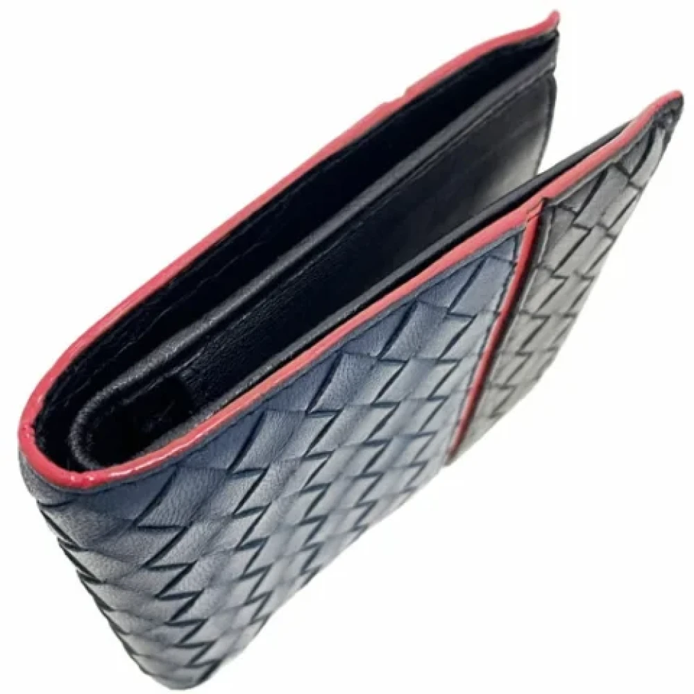 Bottega Veneta Vintage Pre-owned Leather wallets Blue Dames