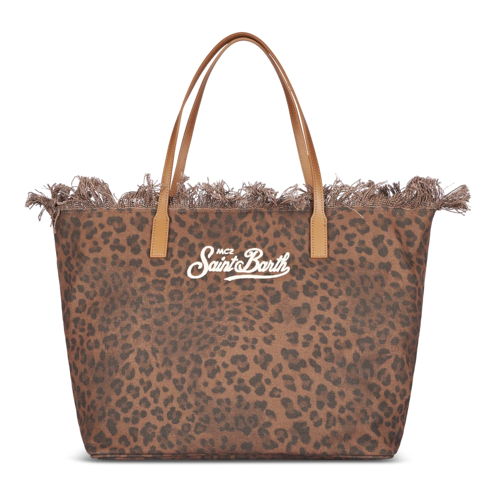 Mc2 Saint Barth Women's Brown Shopping Bags, One Size, City Bag Fringe