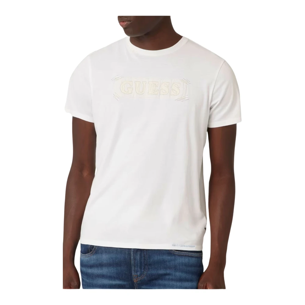Guess Katoenen T-shirt White Heren