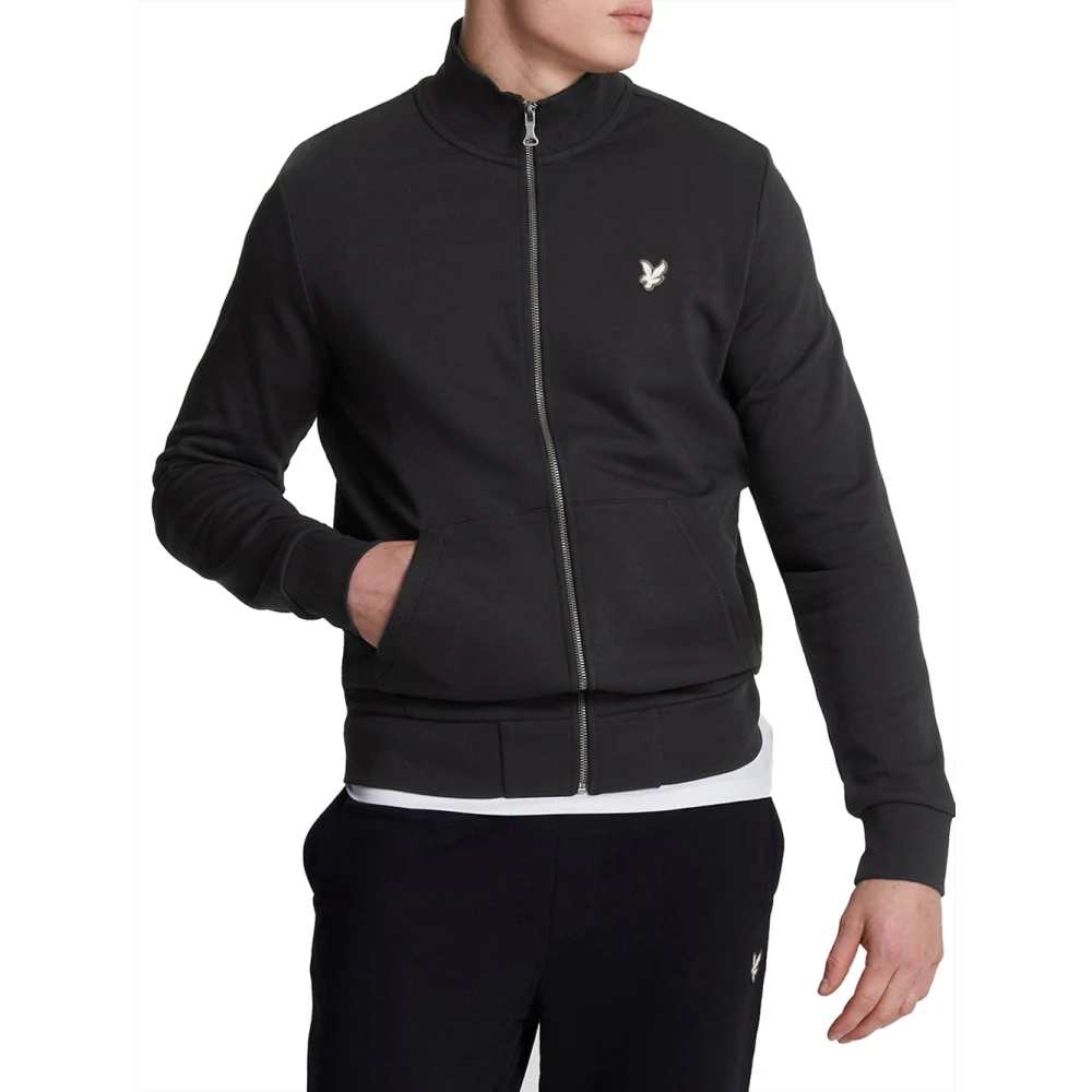 Lyle & Scott Zwarte French Terry Rits Hoodie Black Heren