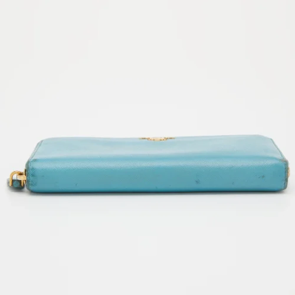 Prada Vintage Pre-owned Leather wallets Blue Dames