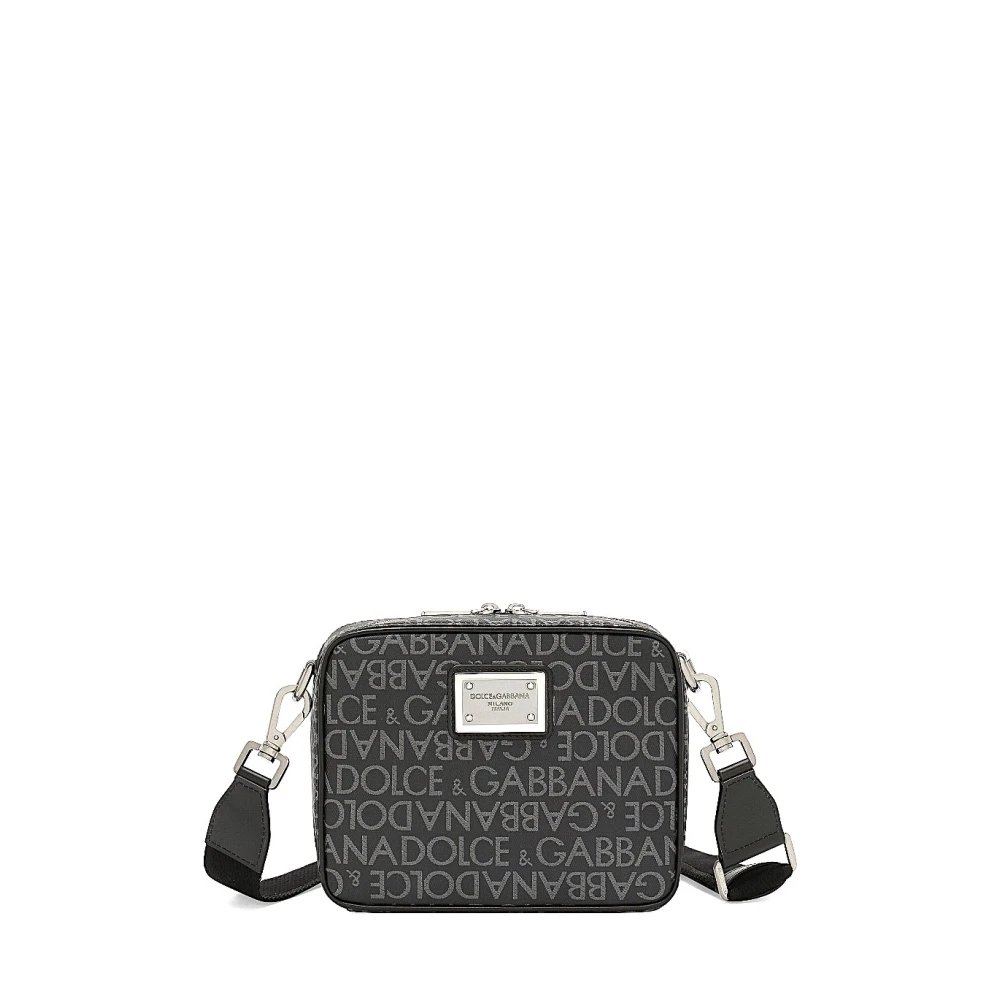 Dolce & Gabbana Stijlvolle Leren Tas Blue Heren