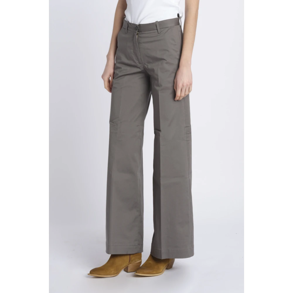 Nine In The Morning Wide Trousers Gray Dames