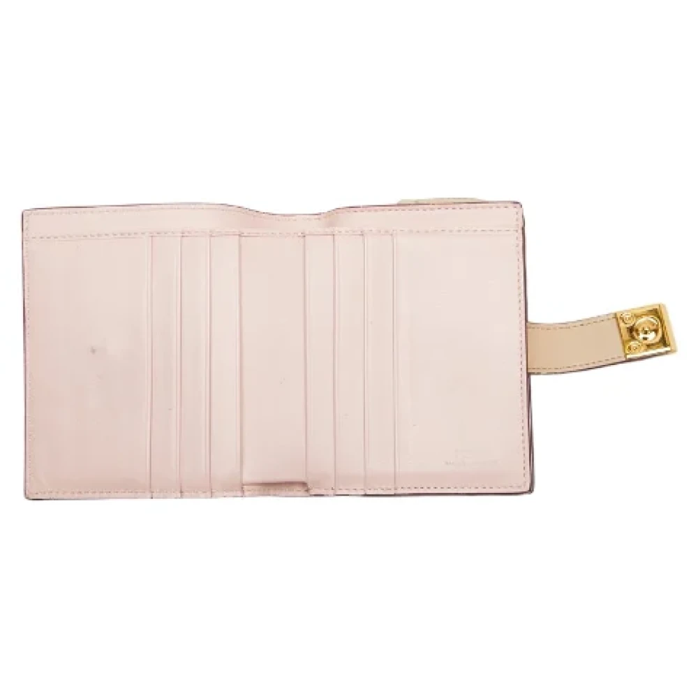Fendi Vintage Pre-owned Leather wallets Beige Dames