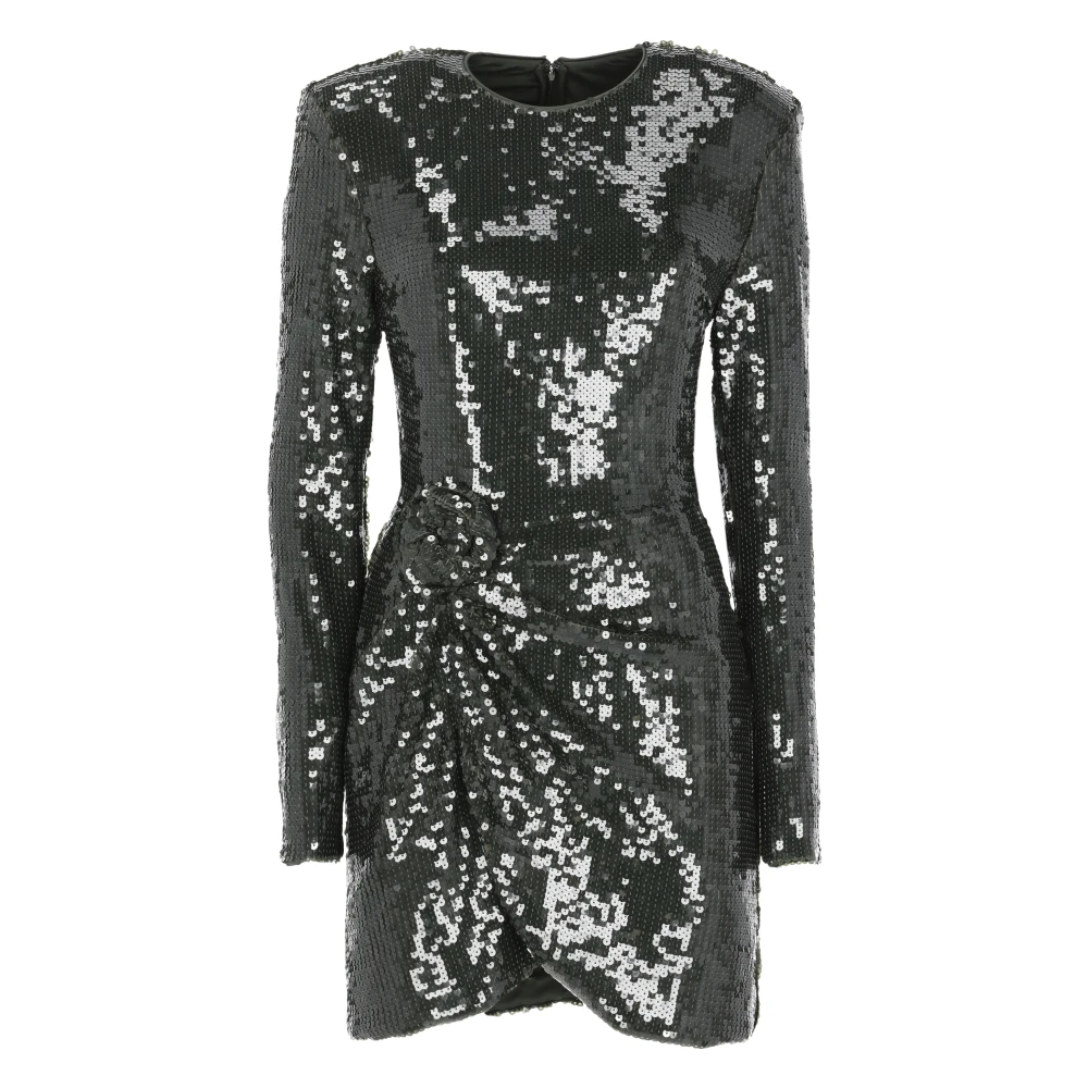 Rotate Birger Christensen Donna Verde - Abito Corto Con Paillettes Ls - Dresses - M - Immagine 3