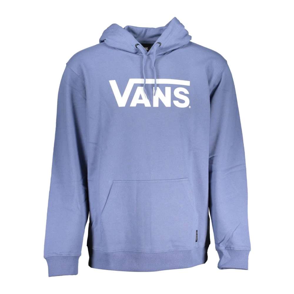 Vans Blauwe hoodie met centrale zak en print Blue Heren